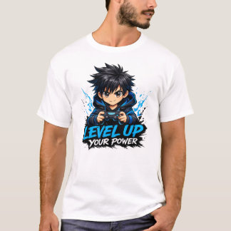 Anime Spelare Nivå Upp Din Kraft – Spel T-Shirt