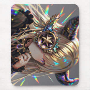 Anime Steampunk Horned Beauty med Star Monocle Musmatta
