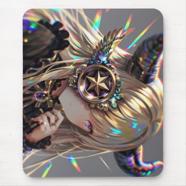 Anime Steampunk Horned Beauty med Star Monocle Musmatta (Framsidan)