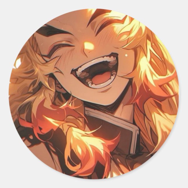 Anime Stickers Runt Klistermärke (Framsida)