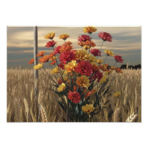 Anime-Stil 3D-renderare av Autumn WildblomBouquet