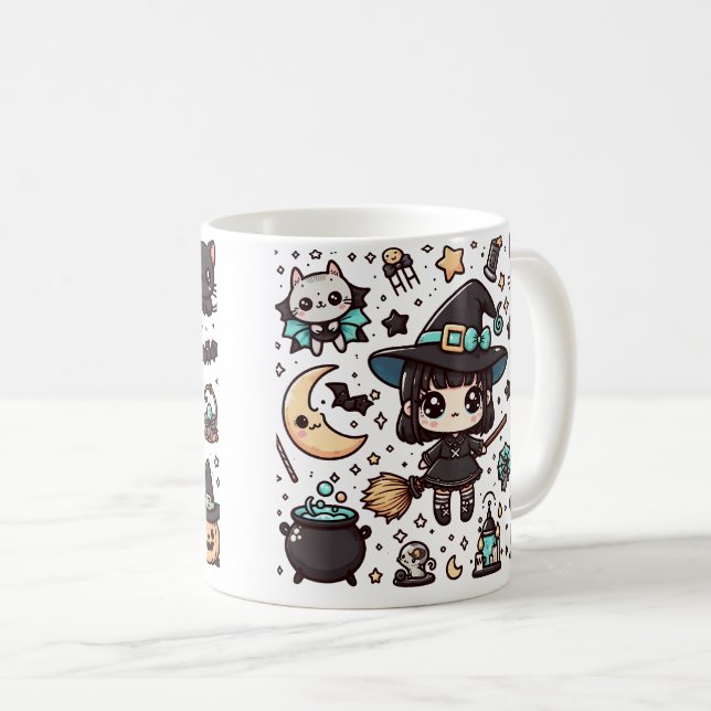 Anime Stil Halloween Kaffemugg (Framsida höger)