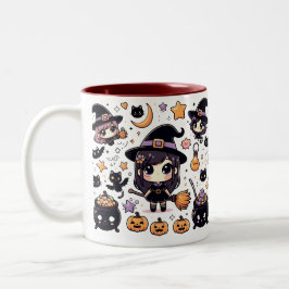 Anime Stil Halloween Två-Tonad Mugg