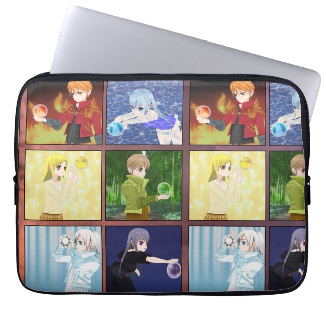 Anime Stil Inslag Laptop Fodral (Framsidan)