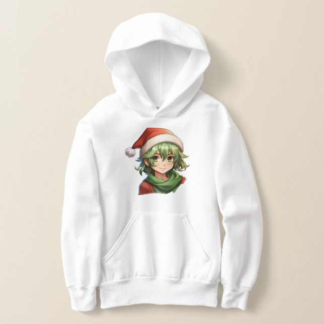 Anime Stil jul Elf Porträtt T Shirt (Laydown)