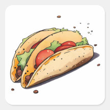 Anime Stil Watercolor Mexican Taco Clip art
