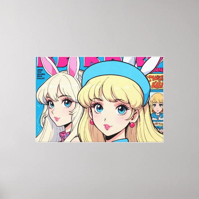 Anime Sträckt Canvastryck (Framsida)