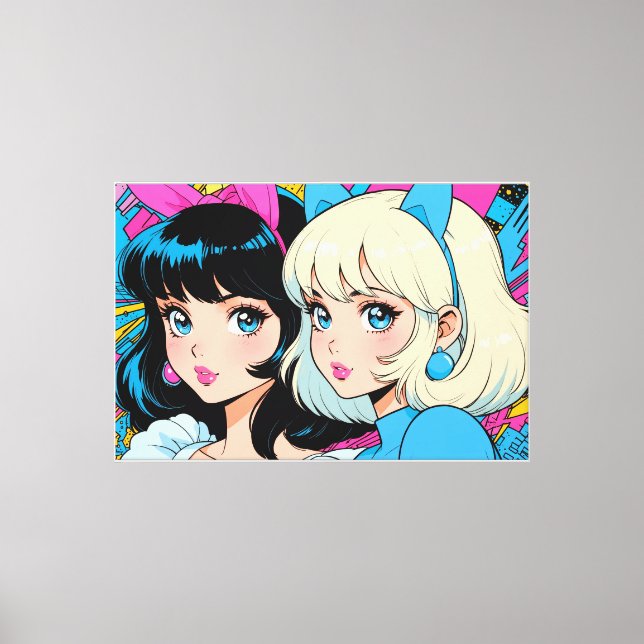 Anime Sträckt Canvastryck (Framsida)