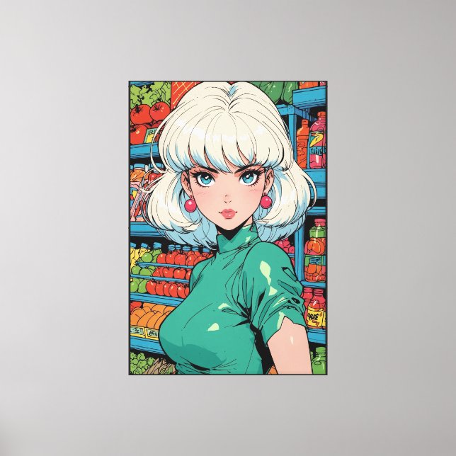 Anime Sträckt Canvastryck (Framsida)
