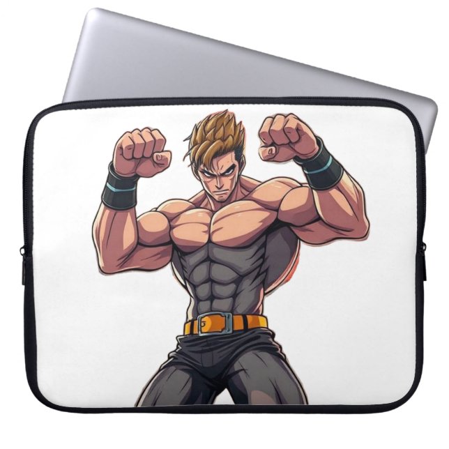 Anime-stridande Laptop Fodral (Framsidan)