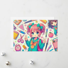 anime student julkort