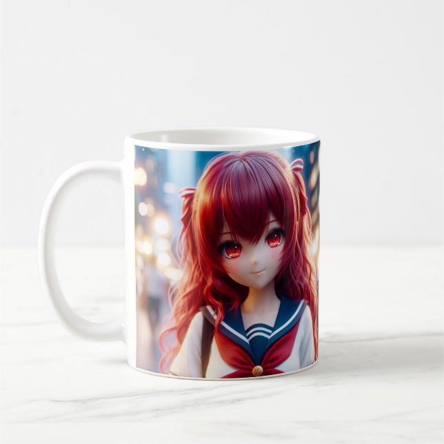 anime student kaffemugg (Vänster)