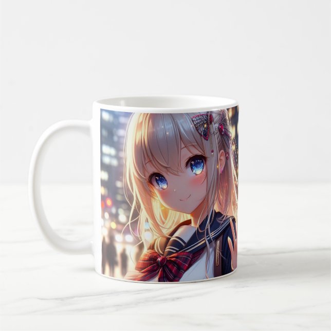 anime student kaffemugg (Vänster)