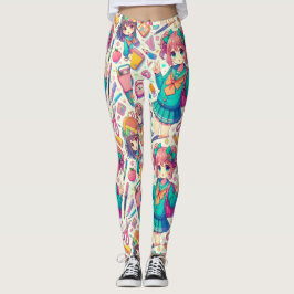 anime student leggings