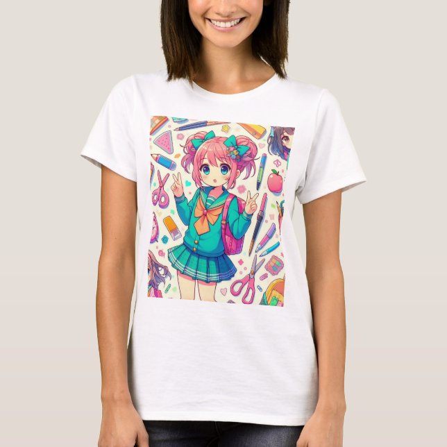 anime student t shirt (Framsida)