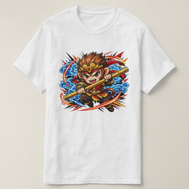Anime Sun Wukong Monkey King - Journey to the West T Shirt (Design framsida)