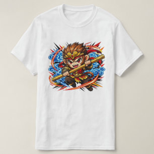 Anime Sun Wukong Monkey King - Resan till väster T Shirt