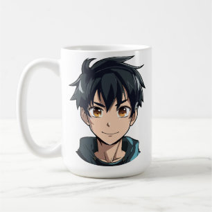 Anime Superpower Delight - Ung Manlig Karaktär Kaffemugg