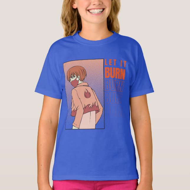 Anime T-Shirt | Låt den bränna Shirt | Anime Shirt (Framsida)