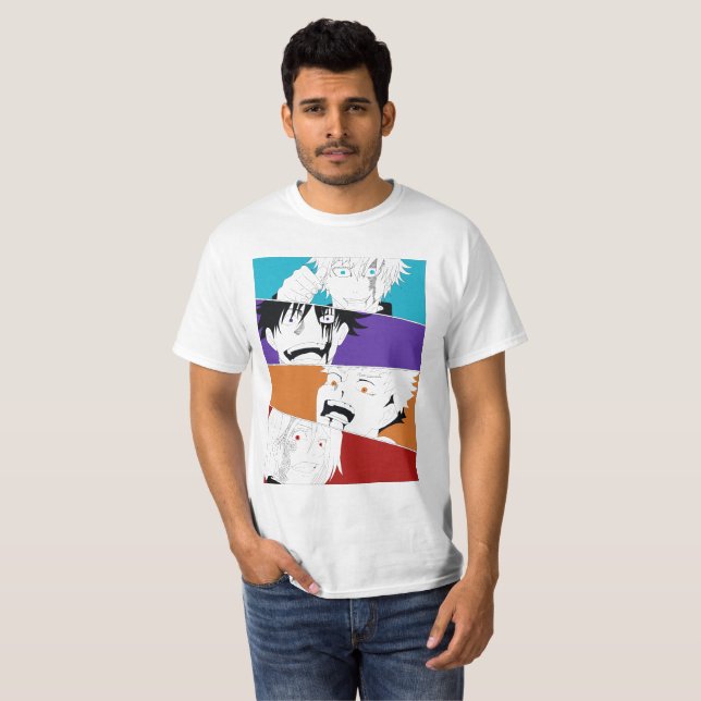 anime t-shirt print: jujutsu kaisen (Hel framsida)
