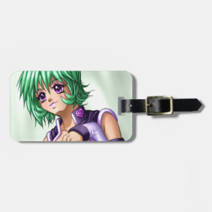 Anime täcker upp flicka bagagebricka
