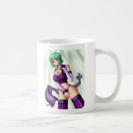 Anime täcker upp flicka kaffemugg