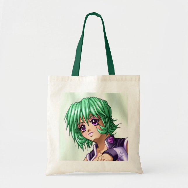 Anime täcker upp flicka tygkasse (Framsidan)