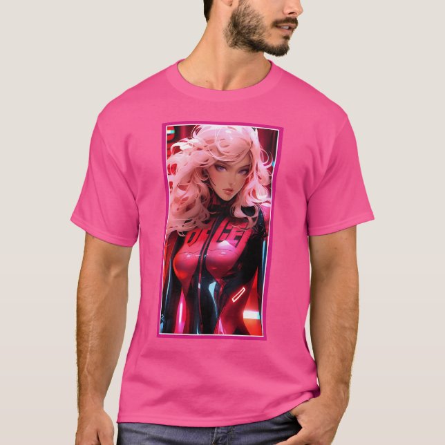 Anime Tävling Girl T Shirt (Framsida)