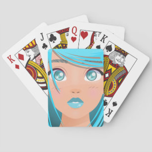 ANIME TECKNAD Flicka Casinokort