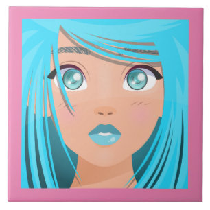 ANIME TECKNAD GIRL KAKELPLATTA