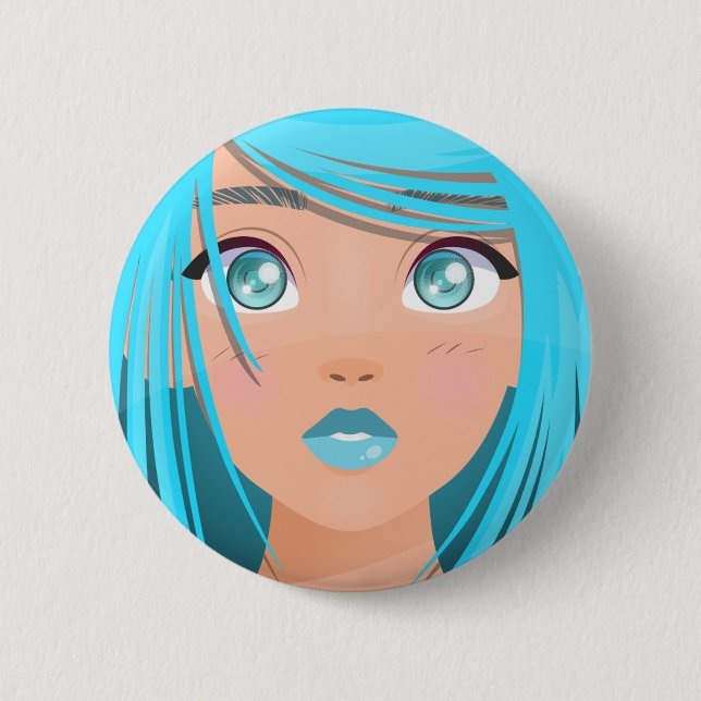 ANIME TECKNAD GIRL KNAPP (Framsida)