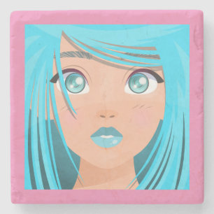 ANIME TECKNAD GIRL STENUNDERLÄGG