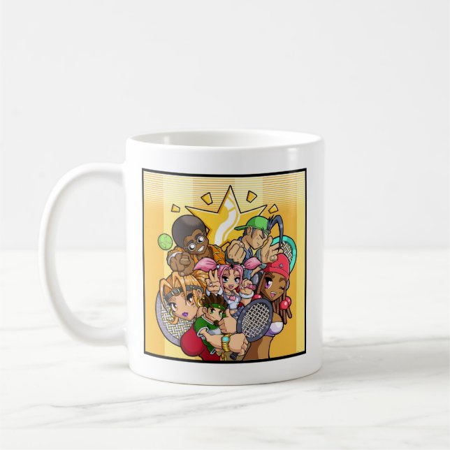 Anime Tennis Characters Kaffemugg (Vänster)