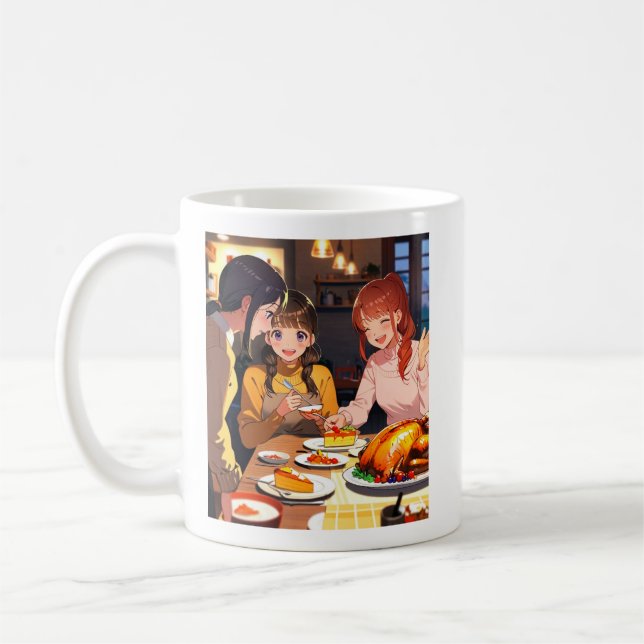(Anime -Thanksgiving IV) Classic Mug, 11 oz Kaffemugg (Vänster)