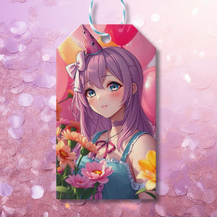 Anime ThLED Birthday Girl Presentetikett