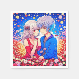 Anime Thmet Valentine Day Party Pappersservett