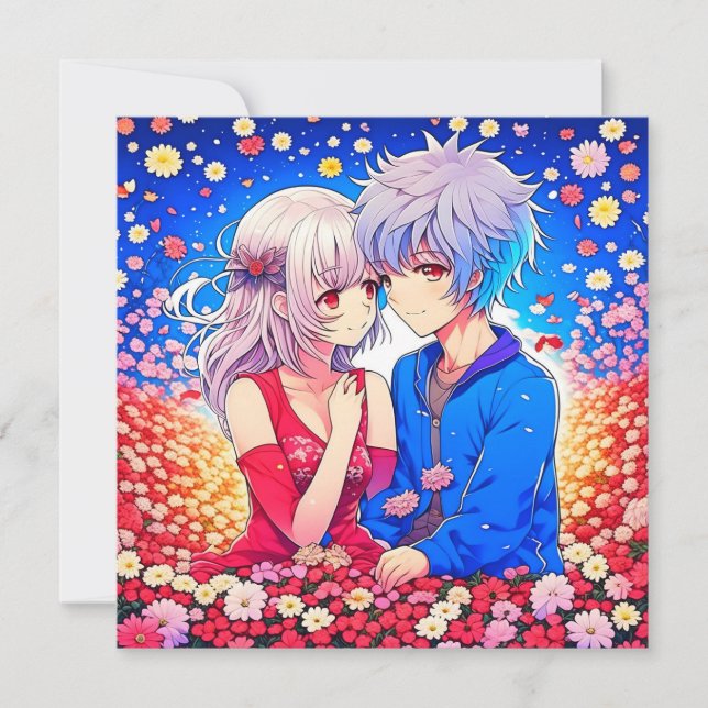 Anime Thmet Valentine Day Party Spara Datumet (Framsida)