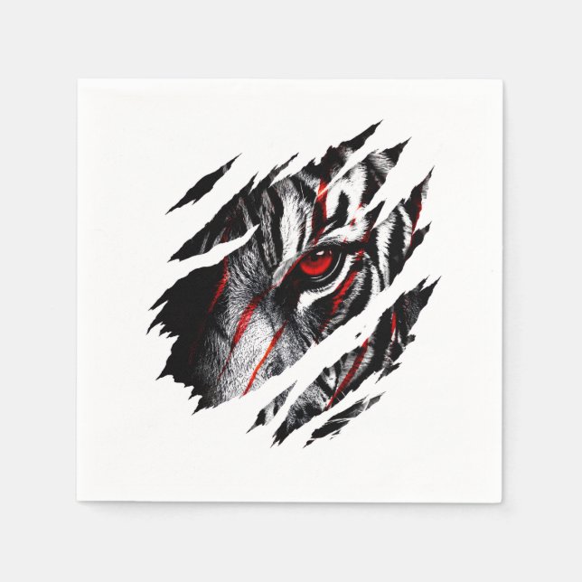 Anime Tiger Eyes Genom Scratch Pappersservett (Framsidan)