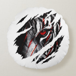Anime Tiger Eyes Genom Scratch Rund Kudde