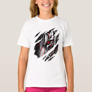 Anime Tiger Eyes Genom Scratch T Shirt