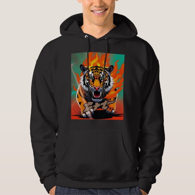 anime tiger hoodie (Framsida)