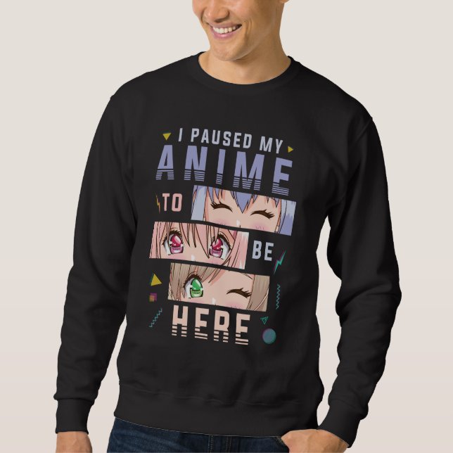 Anime Tittar på japanska Anime Älskare Lång Ärmad Tröja (Framsida)