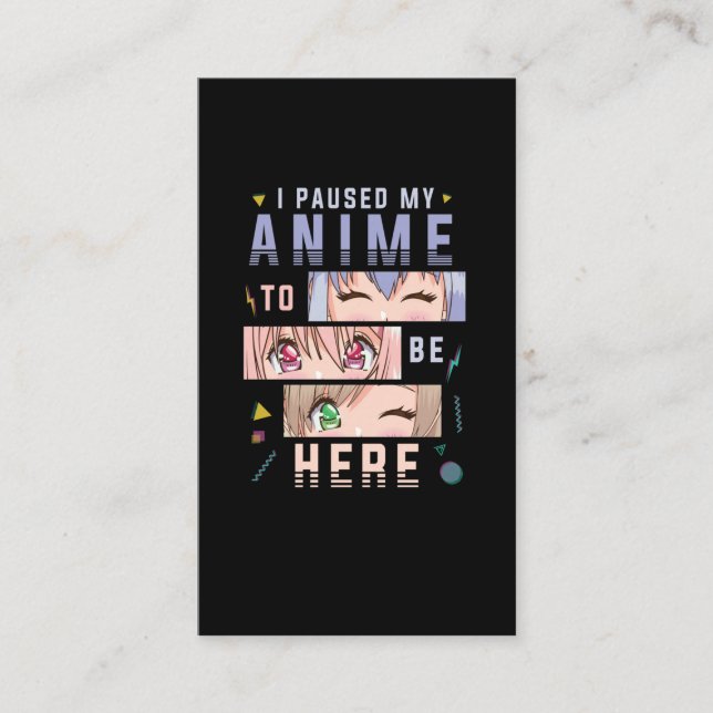 Anime Tittar på japanska Anime Älskare Visitkort (Framsida)
