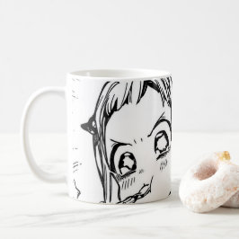 Anime Tjej Café Stämning Kaffemugg