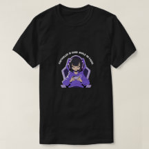 Anime Tjej Gamer Lila Spelande Konst