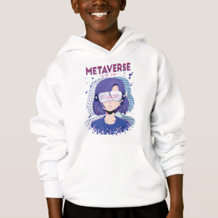Anime tjej virtuell verklighet glasögon Hoodie T Shirt