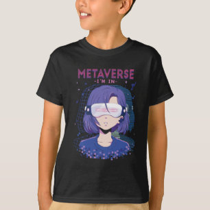 Anime tjej virtuell verklighet glasögon Pojkar T-S T Shirt