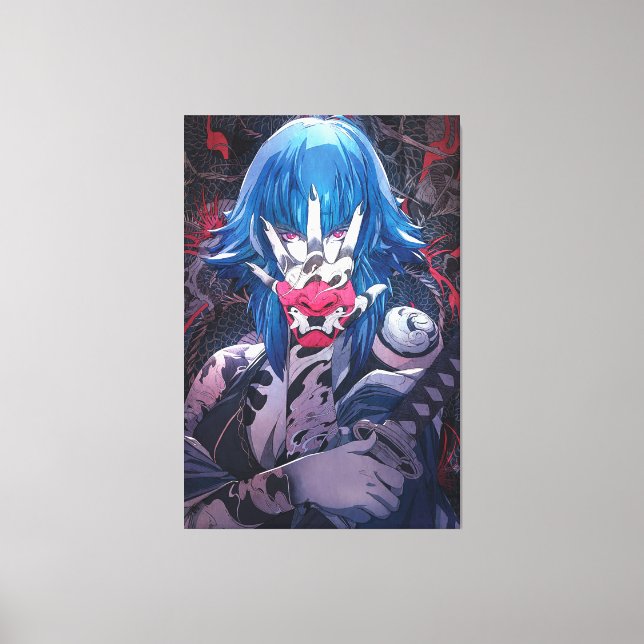 anime tjejer Premium inslagna Canvas (Glans) (Framsida)