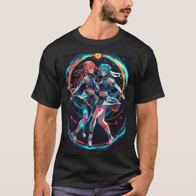 Anime tjejer T-Shirt (Framsida)