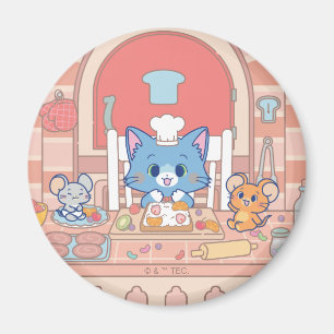 Anime Tom, Jerry och Tuffy Bakery Magnet